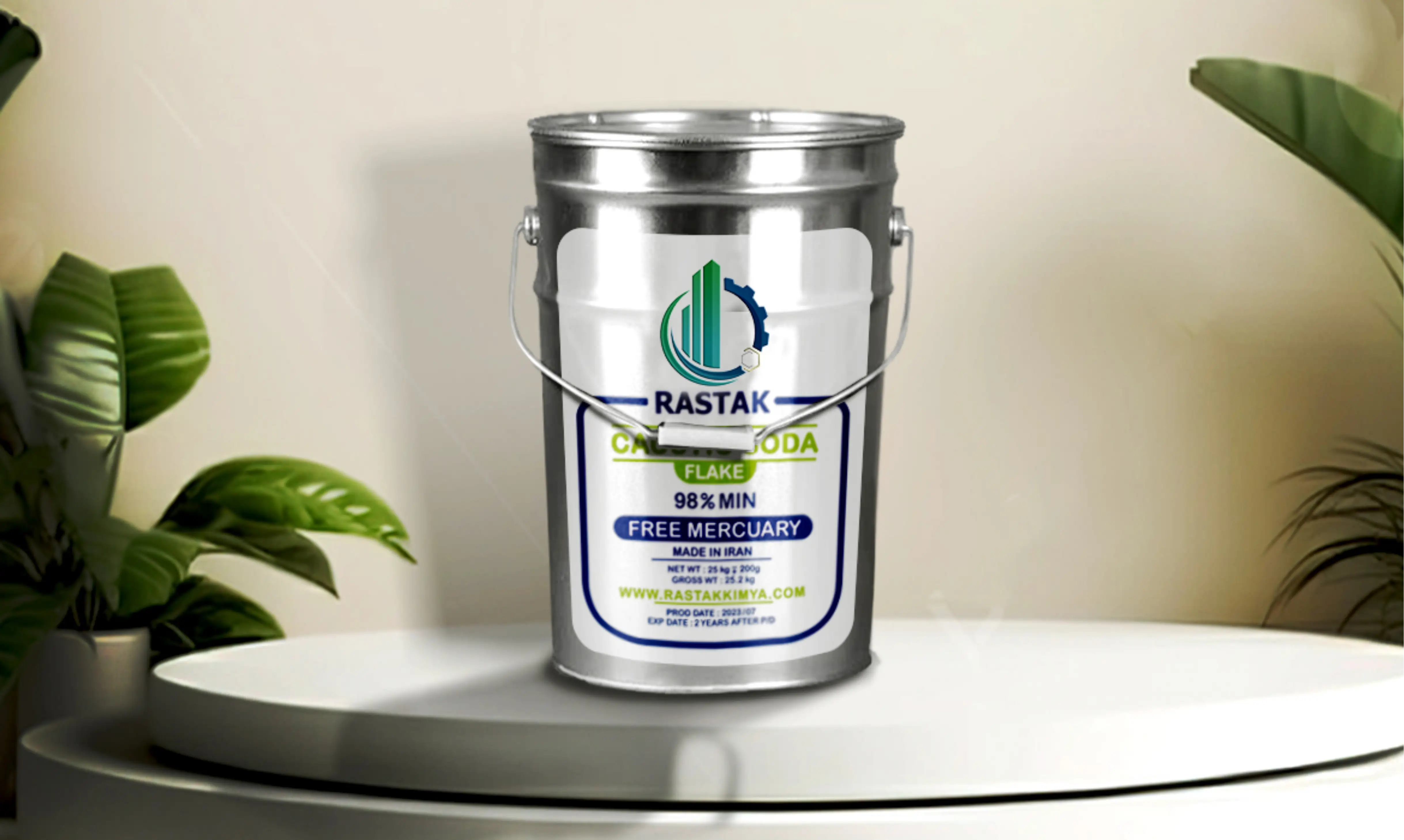 25 kg metal bucket with plastic layer